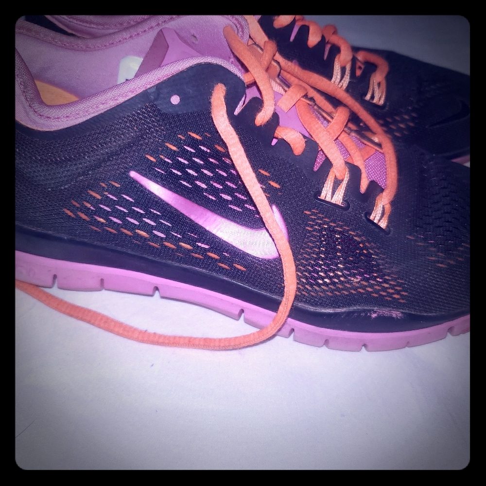 Nike Free 5.0, Purple, Black, Pink, Orange, Womens